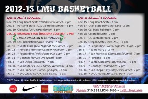 Pizza Box Topper (Back) - LMU Basketball Tickets