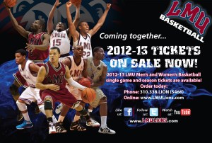 Pizza Box Topper (Front) - LMU Basketball Tickets