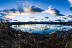 Waneka Lake Dusk Longs Peak Colorado Early Winter Thanksgiving 2016 Fisheye Shore Sunset